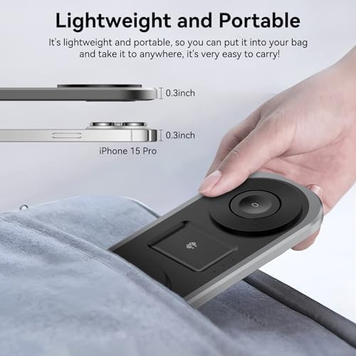 Ultimate 3-in-1 Wireless Charging Station for Apple Devices – Foldable & Portable Charger for i Phone 16/15/14/13/12 Series, Apple Watch Ultra/SE/6/5/4/3/2/1, and Air Pods Pro/2/3/4 – Fast, Efficient, and Travel-Friendly Design for Seamless Power Solutions