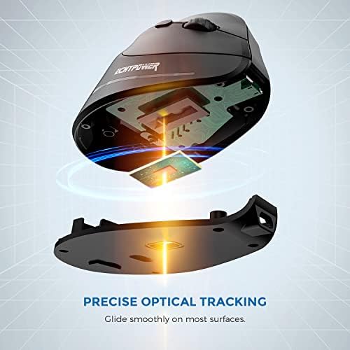 Elevate Your Productivity with ECHTPower Ergonomic Wireless Vertical Mouse – Multi-Device Bluetooth Connectivity, Adjustable DPI Up to 2400, LED Light for Enhanced Visibility, Perfect for PC, Laptop & Mac Users Seeking Comfort and Efficiency