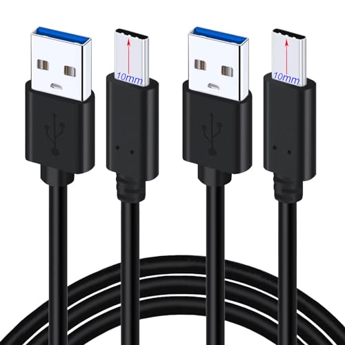 10 mm Extended Tip USB-C to USB 3.0 Cable – High-Speed Data Transfer for i Phone 16 Pro Max, Galaxy S25/S24/S23, and Pixel 9/8 – Perfect for Rugged Cases – Durable 1 M Charging Cables for Seamless Connectivity (Pack of 2) – Enhanced Compatibility for Fast Charging and Data Syncing