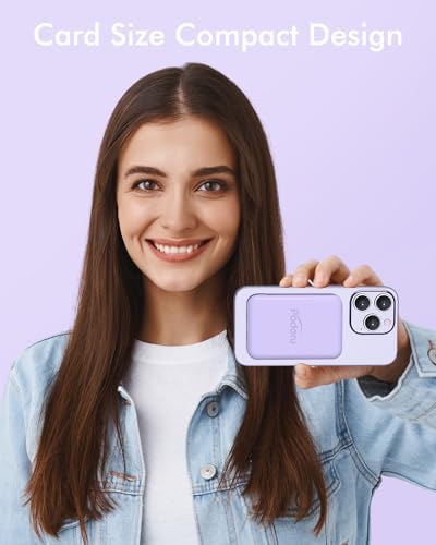 Podoru Mag Safe 5000 m Ah Portable Power Bank – Wireless Magnetic Charger with 20 W PD Fast Charging for i Phone 12 to 16 Series – Sleek, Lightweight Design for Effortless On-the-Go Charging – Includes Type-C Cable for Enhanced Versatility and Compatibility