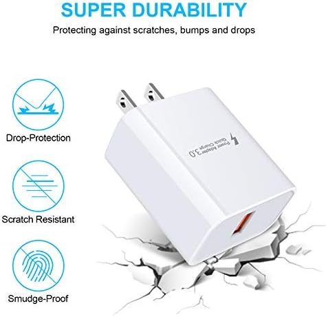Ultra-Fast 18 W Quick Charge 3.0 Wall Charger – Power Up Your Samsung Galaxy A Series & S Series Devices with Superior Speed and Safety Features, Compact USB Adapter for Efficient Charging On-the-Go, 3 A Current for Maximum Compatibility and Performance