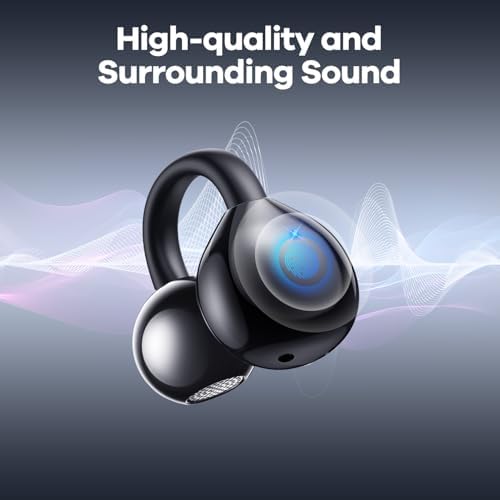 Revolutionary Open Ear Sport Earbuds with Smart LED Charging Case – Bluetooth 5.4 Wireless Headphones for Ultimate Comfort and Connectivity – Touch-Control Design in Trendy Medium Purple – Ideal for Running, Fitness, and Everyday Activities – Stay Aware and Engaged While Enjoying Your Favorite Music