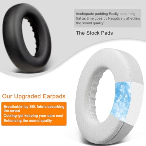 Transform Your Bose 700 Wireless Headphones with SOULWIT Cooling Gel Earpads – Ultra-Soft Ice Silk Fabric for Breathable Comfort, High-Density Noise-Cancelling Foam for Superior Sound Isolation, Easy Installation & Elegant White Design – Elevate Your Audio Experience Today!
