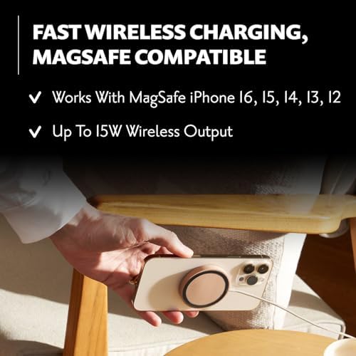 COURANT MAG: 1 Classics Italian Leather Magnetic Charger for Mag Safe i Phones – Luxurious Fast Charging up to 15 W for Models 16, 15, 14, 13, and 12 – Effortless Style Meets Cutting-Edge Technology