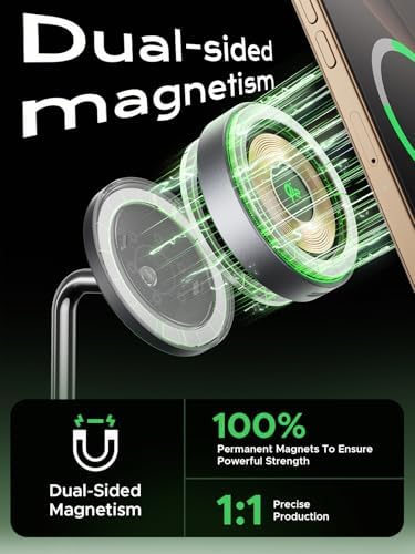 THREEKEY Qi2 15 W Magnetic Wireless Charging Hub – Ultimate Adjustable Charging Station for i Phone 16-12 Series & Air Pods with Dual-Sided Magnetic Grip, 180° Rotatable Design, and Sleek Space-Saving Aesthetics for Effortless Home and Office Power Solutions