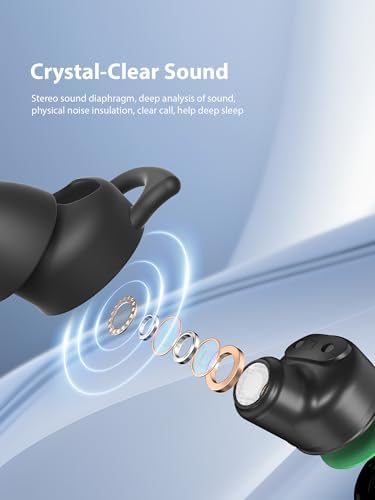 Ultimate Comfort Invisible Bluetooth Sleep Earbuds for Side Sleepers – Advanced Noise-Canceling Technology with Bluetooth 5.3 – Perfect for Meditation, Work, and Rest – Stylish Purple Design for Discreet Use and Enhanced Relaxation