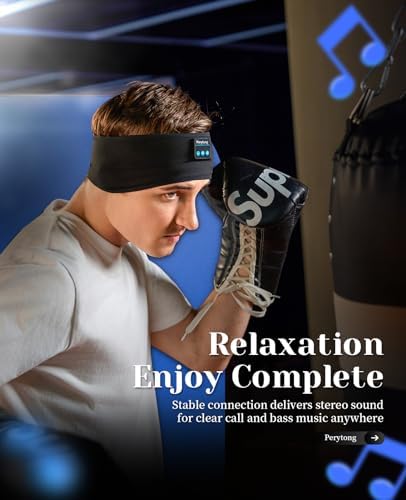 Perytong Wireless Bluetooth Sports Headband Headphones – Ultimate Comfort & Crystal-Clear Sound for Sleep, Yoga & Jogging – Perfect for Insomnia Relief, Meditation, and Easy Device Pairing