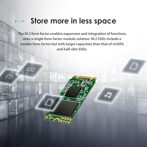 Elevate Your Device Performance with Transcend 250 GB M.2 2242 SATA III SSD – Lightning-Fast 500 MB/s Speeds, Ideal for Ultrabooks, Laptops, and Desktops, Featuring 3 D TLC NAND Flash, LDPC Error Correction, and SLC Cache for Unmatched Reliability and Compatibility