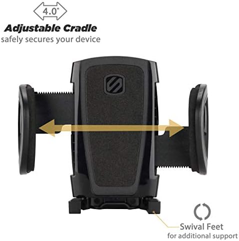 Scosche HDVM 3-in-1 Universal Cell Phone Mount: Versatile Suction Cup Holder for Windshield, Dashboard, and Vent – Compatible with i Phone 16/15/14/13/12 & Smartphones Up to 3.5 Inches – Enhanced Stability for Safe Hands-Free Use