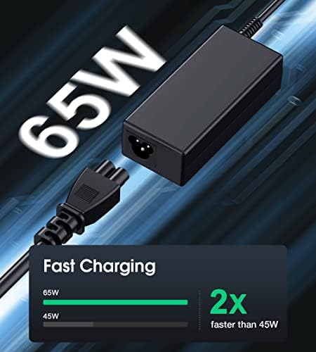 Universal 65 W USB-C Laptop Charger – Fast Charging Compatible with HP, Lenovo, Dell, Asus, Acer, Samsung, and Google Chromebooks – Enhanced Power Supply for All USB Type-C Devices – Optimal Charging Speed with Wide Voltage Range