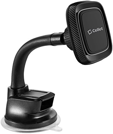 Universal Magnetic Car Phone Mount Holder with Flexible Goose-Neck for Enhanced Navigation – Compatible with i Phones, Samsung Galaxy, LG, Motorola, Google Pixel – Effortless Installation & Optimal Viewing Angle for Driving Safety