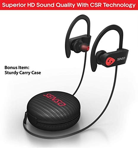 Premium IPX7 Waterproof Bluetooth Sports Earbuds – Noise Cancelling Wireless Headphones for Gym and Running, HD Stereo Sound with Built-in Mic, Ultimate Comfort for Active Lifestyles, Enhanced Device Compatibility and Secure Fit for Intense Workouts