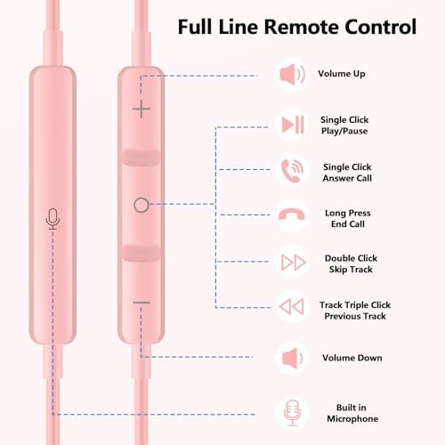 Premium USB-C Earbuds with Noise Cancellation – Comfortable Sports Earphones for i Phone 16 & Android – Built-in Mic and Remote Control for Effortless Calls and Music – Exceptional Sound Clarity for Commuting, Workouts, and Relaxation – Lightweight Design for All-Day Comfort – Compatible with Samsung Galaxy S25, S24 Plus, and More