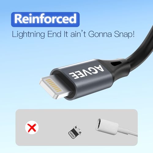 AGVEE 2 Pack 3 ft Coiled USB-C to Lightning Charging Cable – MFi Certified 30 W PD Fast Charging Cord for i Phone, i Pad, and i Pod with Tangle-Free Design in Sleek Dark Gray – Perfect for Car Use and Enhanced Device Performance