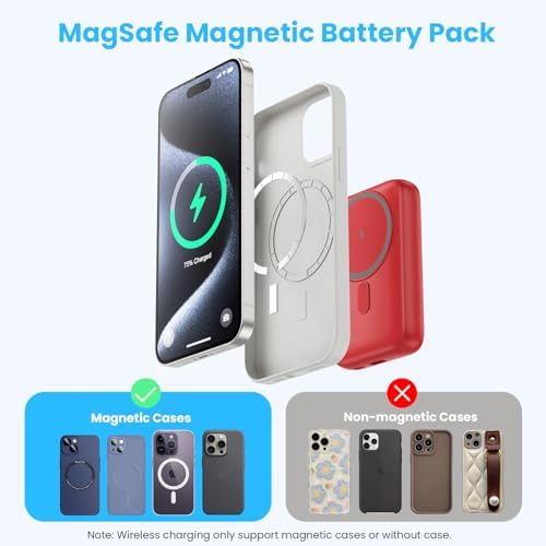 Revolutionary 4-in-1 Magnetic Portable Charger 10800 m Ah – Rapid USB-C Power Bank with LCD Display, Fast Charging for i Phone 16/15/14/13/12 & Apple Watch – Sleek White Design for Ultimate Compatibility and On-the-Go Convenience