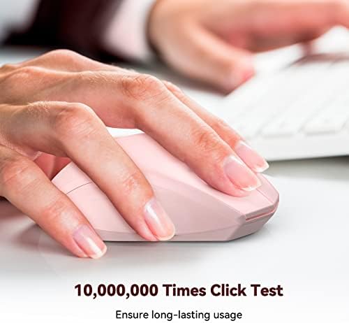 TECKNET Bluetooth Wireless Mouse – Ergonomic 4800 DPI Precision with 6 Adjustable Settings, Long-Lasting 2-Year Battery, and 6 Functional Buttons for Laptops & Windows – Sleek Grey Design for Enhanced Comfort and Productivity