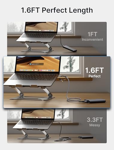 JSAUX Hard Drive Cable 3.3FT, 20Gbps Micro B to USB C/A Cord External Hard Drive Cable Nylon Braided Compatible with Seagate WD Toshiba Westgate, MacBook Air M2 Pro, Camera, iPhone 15 Pro Max – Enhanced Compatibility and Speed