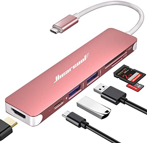 Unlock Seamless Connectivity with the Hiearcool 7-in-1 USB C Hub Adapter – High-Speed USB 3.0, 4 K HDMI Output, and 100 W Power Delivery for Mac Book Pro and Type C Devices – Your Ultimate Multi-Port Solution for Enhanced Productivity and Effortless Data Transfer