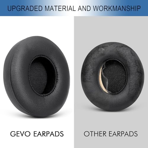 Transform Your Audio Experience: GEVO Premium Replacement Ear Pads for Beats Solo 4 – Soft Protein Leather for Ultimate Comfort, Enhanced Noise Isolation & Secure Fit (Black) – Ideal for Long Listening Sessions and Durable Use