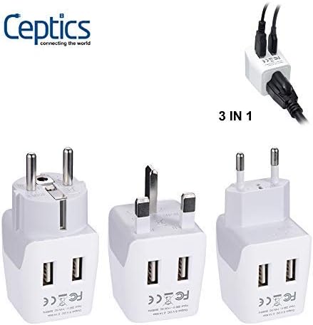 Compact Dual USB Travel Adapter for Effortless Charging in Australia, New Zealand, and China – Essential Type I Plug for Phones, Tablets, and Cameras – Quick Charge Capability with Universal Compatibility for Hassle-Free Global Adventures