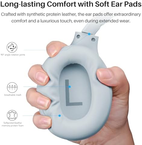 Unleash Superior Sound with TOZO HT2 Wireless Over-Ear Headphones – Advanced Noise Cancellation, Customizable EQ, and 60-Hour Battery Life for Ultimate Listening on the Go or at Home