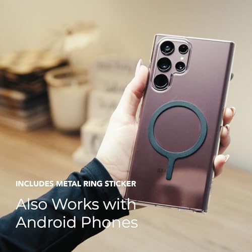 Mag Sleek Grip-X Magnetic Wallet with Advanced Anti-RFID Security | Ultra-Slim Card Holder & Versatile Phone Grip Stand for Mag Safe-Compatible i Phone 16 Pro Max, 15, 14, 13 | Stylish and Functional Mobile Accessory for Effortless On-the-Go Organization