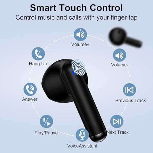 Unleash Your Audio Potential with IP7 Waterproof Bluetooth Earbuds – 60 Hours of Deep Bass Bliss for Active Lifestyles, LED Battery Monitor, Compatible with i Phone 16/15, Samsung S25/A56 & Android Devices – Perfect Comfort and Superior Sound Clarity for All-Day Enjoyment