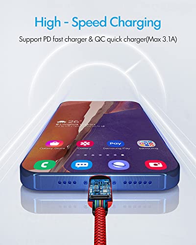 CLEEFUN 26 ft USB C to USB C Charging Cable – 60 W Fast Charger for i Phone 16/15 Pro Max, i Pad, Mac Book, Galaxy S24/S23 – Ultimate Compatibility & High-Speed Data Transfer – Durable Design for On-the-Go Power Solutions