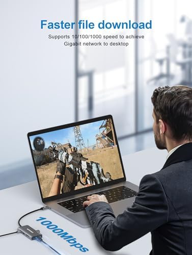 Unlock Seamless Connectivity with the QGee M 9-in-1 USB C Hub – The Ultimate Multi-Port Adapter for High-Speed Data Transfer, 4 K HDMI Output, and 100 W Power Delivery – Perfectly Compatible with Mac Book Pro, Air, i Pad, Dell, HP, Lenovo, and Chromebook – Compact, Stylish Blue Design for On-the-Go Professionals and Creatives