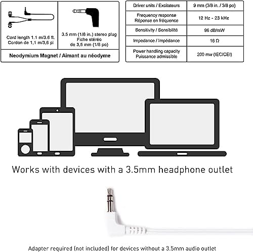 Panasonic Ergo Fit Wired Earbuds with Microphone – Superior Sound Quality with Ergonomic Comfort, Universal 3.5 mm Jack Earphones for Phones and Laptops in Stylish Metallic Purple – Custom-Fit Earpieces (S/M/L) for Optimal Audio Experience and Hands-Free Calls – RP-TCM125-VA