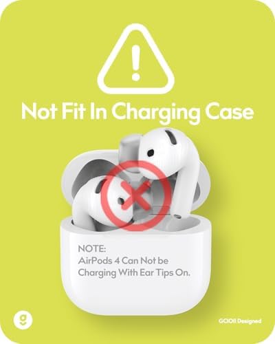 Gcioii Premium Silicone Ear Tips for Air Pods 4 – 3 Pairs of Comfortable, Anti-Slip Noise-Cancelling Earbud Covers with Travel Pouch – Elevate Your Listening Experience with Custom Fit and Enhanced Sound Isolation