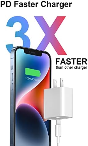 10 FT i Phone Charging Cable with 20 W USB-C Power Adapter – Ultra-Fast Charging for i Phone 14/13/12/11/Xs Max/XR – Flexible, Durable, and Portable Solution for Effortless Use and Connectivity