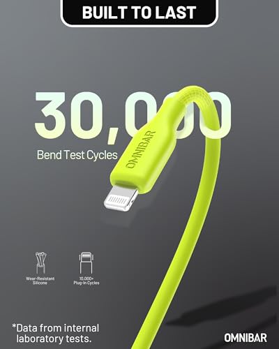 Premium 6 FT USB to Lightning Cable – MFi Certified Silicone Charger for i Phone and i Pad – Fast Charging and Enhanced Durability for i Phone 14/13/12/11 Pro/Max, i Pad Air/Mini/Pro, Air Pods, Beats X – Versatile Charging Solution for Home, Car, and Office