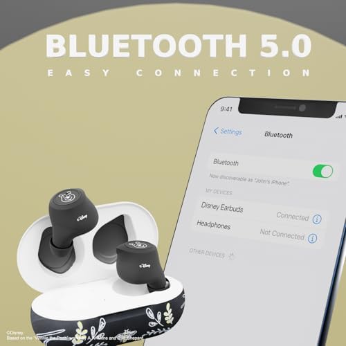 Winnie The Pooh Wireless Earbuds – Enchanting Bluetooth Headphones with 30-Hour Playtime & Built-in Microphone for Effortless Communication – Charming Disney Gifts for Music Lovers and Pooh Enthusiasts of All Ages – Cutting-Edge Bluetooth 5.0 for Instant Pairing and All-Day Comfort – Exceptional Sound Quality with Iconic Disney Characters