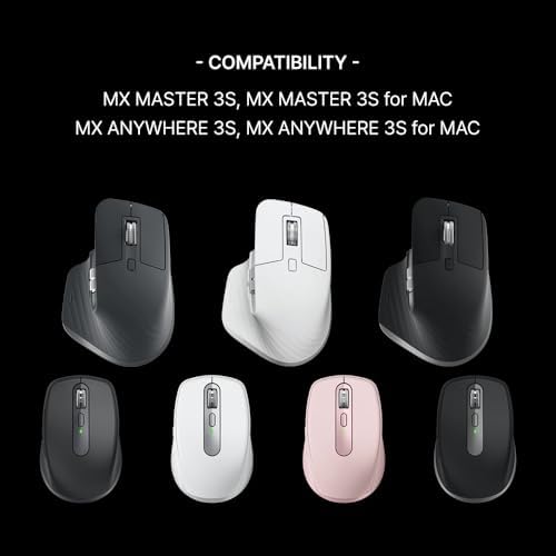 Magnetic Charging Dock for Logitech MX Master 3 S & MX Anywhere 3 S – Sleek White Design for Mac Users, Fast & Effortless Wireless Mouse Charger, Enhance Your Workspace Productivity with Quick Charging Solution