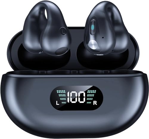 Revolutionary Mini Bone Conduction Wireless Earbuds – Waterproof Bluetooth 5.3 Headphones for Active Lifestyles, Noise-Canceling Ear Clips for Enhanced Awareness and Comfort During Sports, Cycling, and Outdoor Workouts