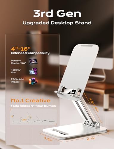 Transform Your Workspace with the LISEN Pink Sorbet Tablet Stand – Foldable, Adjustable i Pad Holder for Home, Office, and Travel – Ultimate Comfort and Compatibility for Students and Professionals – Stylish Portable Desk Accessory for Enhanced Productivity