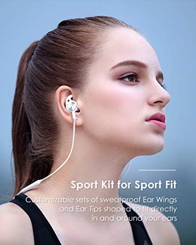 PALOVUE Lightning Magnetic Earbuds for Sports and Workouts – MFi Certified Noise Cancelling Headphones with Mic Control, Ultra-Comfortable Design for i Phone 8 & 7, Premium Sound Quality in Black