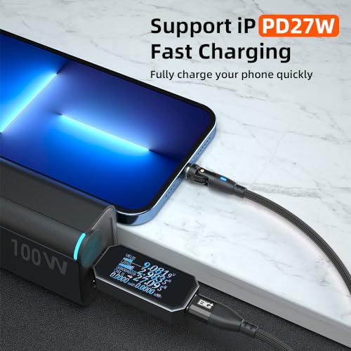 Revolutionize Your Charging Experience with the BIG+ 2 Pack USB C Magnetic Charging Cable – Featuring 540-Degree Swivel Head and 6-in-1 PD Fast Charging Compatibility for i-Products and Android Devices, Durable Nylon Braided Design for Maximum Longevity and Style, Includes 3.3 ft and 5.9 ft Lengths for Ultimate Versatility and Convenience
