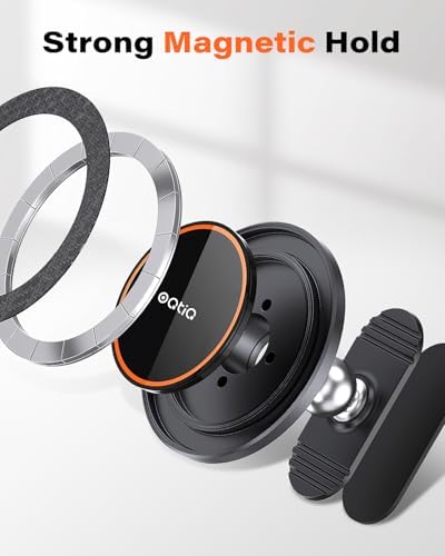 OQTIQ Magnetic Phone Car Mount [2-Pack] – Premium Dashboard Holder for Universal Cell Phones & Mini Tablets, Rectangle Flat Design with Enhanced Magnetic Grip for Secure Hands-Free Access – Effortless Installation & Sleek Aesthetic for Ultimate Driving Safety