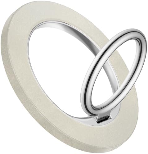 Discover the GVIEWIN Magnetic Phone Ring Holder: A Cutting-Edge 360° Rotatable Kickstand for Mag Safe Devices – Perfectly Tailored for i Phone 16 Pro Max/Plus, 15, 14, and 13 (Elegant White Finish) – Unmatched Stability and Hands-Free Viewing Experience Upgrade your smartphone usage with this premium accessory that not only enhances grip but also transforms your device into a versatile stand for effortless video calls and streaming. Featuring a robust magnetic attachment for secure hold, this stylish phone ring holder is engineered for seamless integration with Mag Safe technology. Experience the freedom of adjustable angles, allowing for convenient portrait or landscape modes, perfect for navigation or entertainment on-the-go. Its sleek white design not only ensures durability but adds a sophisticated touch to your device. Elevate your everyday smartphone experience with the GVIEWIN Magnetic Phone Ring Holder – where functionality meets elegance.