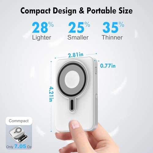 Ultimate 3-in-1 Wireless Portable Charger 10000 m Ah – Magnetic Power Bank with Built-in Cables and LED Display for i Phone 15/14/13/12, Apple Watch, Air Pods – 22.5 W Fast Charging, Enhanced Compatibility for On-the-Go Power Solutions