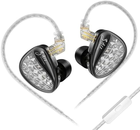 KZ ZA12 Hybrid Driver In-Ear Monitors – Premium Audiophile Earphones with 2 Dynamic & 4 Balanced Armature Drivers for Superior Sound Clarity, Customizable Detachable 2-Pin Cable, Ergonomic Comfort Fit for Long Listening Sessions, Perfect for Gamers & Music Enthusiasts, High-Fidelity Mic for Enhanced Communication Quality
