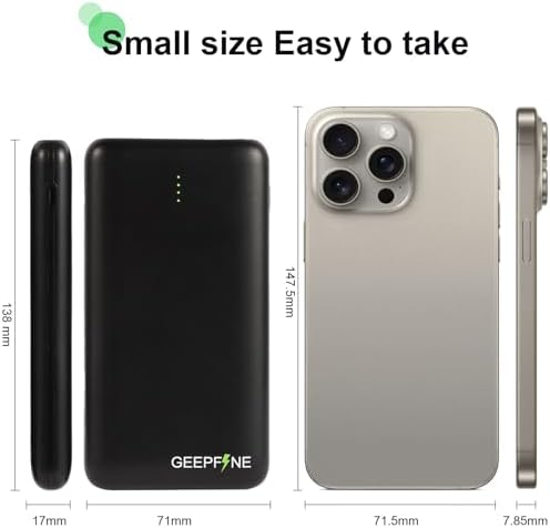 GEEPFINE 10,000 m Ah Portable Charger for Heated Vests – Fast Charging 5 V 2 A/3 A Battery Pack for Ultimate Warmth and Compatibility – Essential Accessory for Outdoor Adventures and Winter Activities