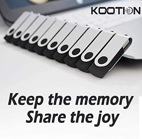 KOOTION 10-Pack 8 GB USB Flash Drives – High-Speed, Portable Memory Sticks with Keychain Design for Effortless Data Transfer and Storage Solutions – Compatible with PCs, Laptops, and Consoles