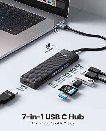 Ultra-Slim 4-Port USB 3.0 Hub by ORICO – High-Speed Data Splitter with 1.65 ft Extended Cable for Enhanced Connectivity, Perfect USB Adapter for Laptops, PCs, Mac Books, Xbox & More – Effortless Plug-and-Play Design for Seamless Device Management