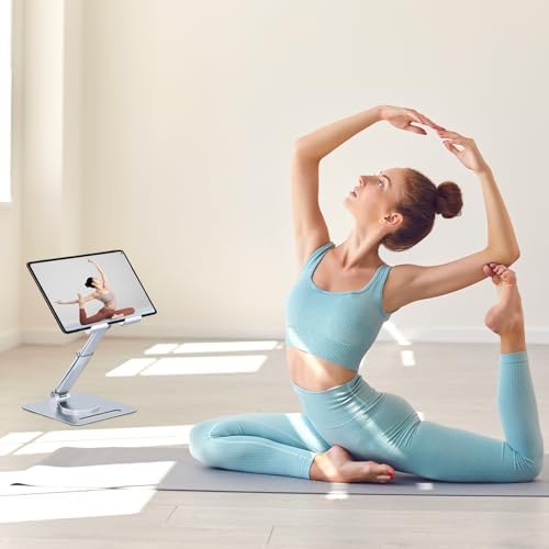 Guazi V 360° Flexible Tablet Stand – Ergonomic, Foldable Holder for i Pad (10.2-12.9”), Smartphones (4-13”) – Anti-Slip Desktop Mount for Enhanced Comfort in Work, Cooking, Gaming & Reading – Perfectly Portable with Universal Compatibility