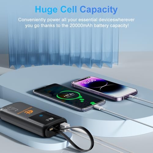 High-Capacity 20000 m Ah Power Bank with 65 W Fast Charging – Universal USB-C Portable Charger for Steam Deck, i Phone 16/15/14, Mac Book Pro, i Pad Pro, Samsung S24, ROG Ally (X) – Lightweight & Durable External Battery Pack with PD3.0 for Rapid Device Charging