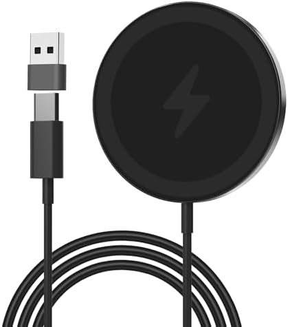 HYDGYC 15 W Mag Safe Wireless Charging Pad – Ultimate Fast Charging Solution for i Phone 16 Series & Air Pods – Sleek Black Design with 3.3 ft Cable – Effortless Magnetic Alignment for Tangle-Free Power – Compatible with i Phone Models 12, 13, 14 & More – Elevate Your Charging Experience with Reliable Speed and Style