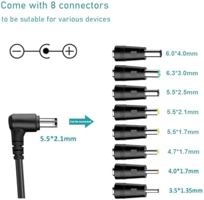 Universal 12 V Car Charger for Portable DVD Players – Fast Charging Power Cord with 8 Connectors for DBPOWER, RCA, APEMAN, and Sylvania Devices – Ultimate Compatibility for Road Trips and On-the-Go Entertainment